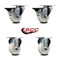 Service Caster 3'' Nylon Wheel Swivel Top Plate Caster Set with 2 Posi Brakes 2 Rigid, 4PK SCC-20S314-NYS-PLB-2-R-2 - alternate 5